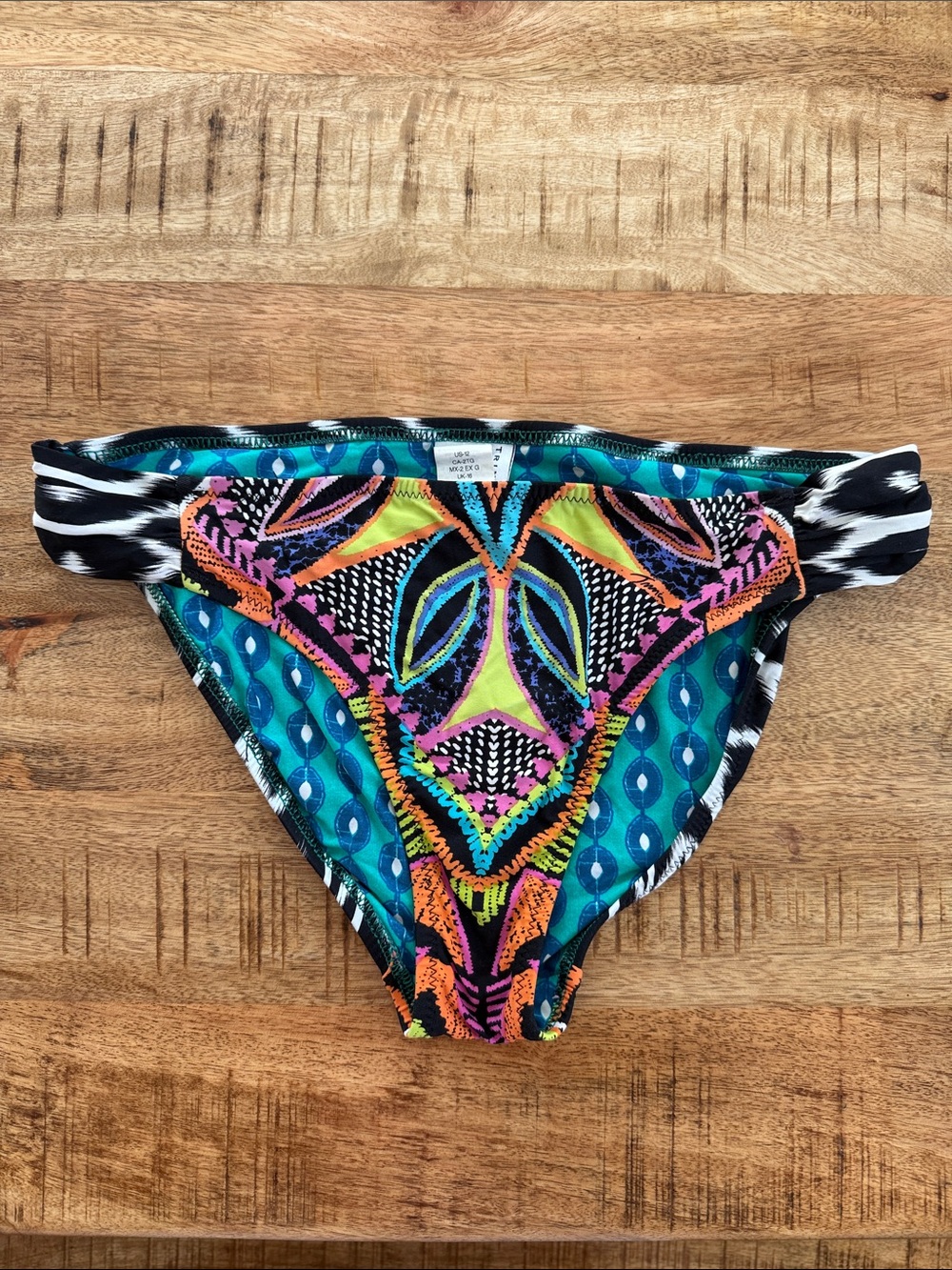 Vibrant Multicolor Pattern Bikini Bottom